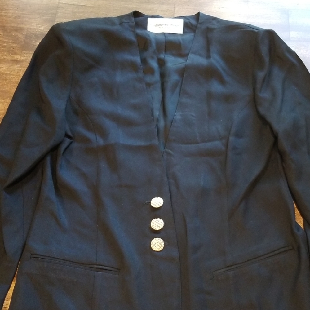 Vintage Black Blazer / Suit Jacket
